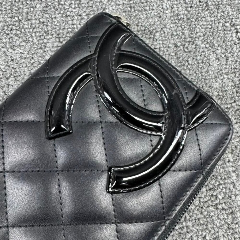 Chanel Cambon Black Leather Wallet 399-073125 - Picture 6 of 13